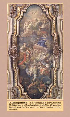 Corrado Giaquinto: La vergine presenta S. elena e Costantino alla Trinit�, Basilica S.Croce in Gerusalemme, Roma
